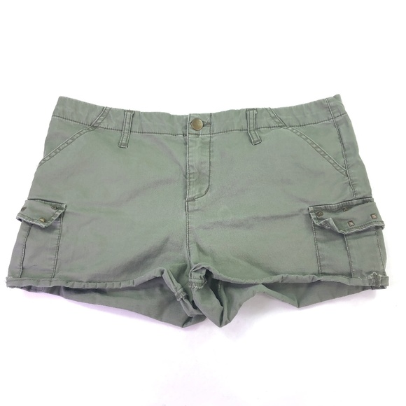 green cargo shorts womens